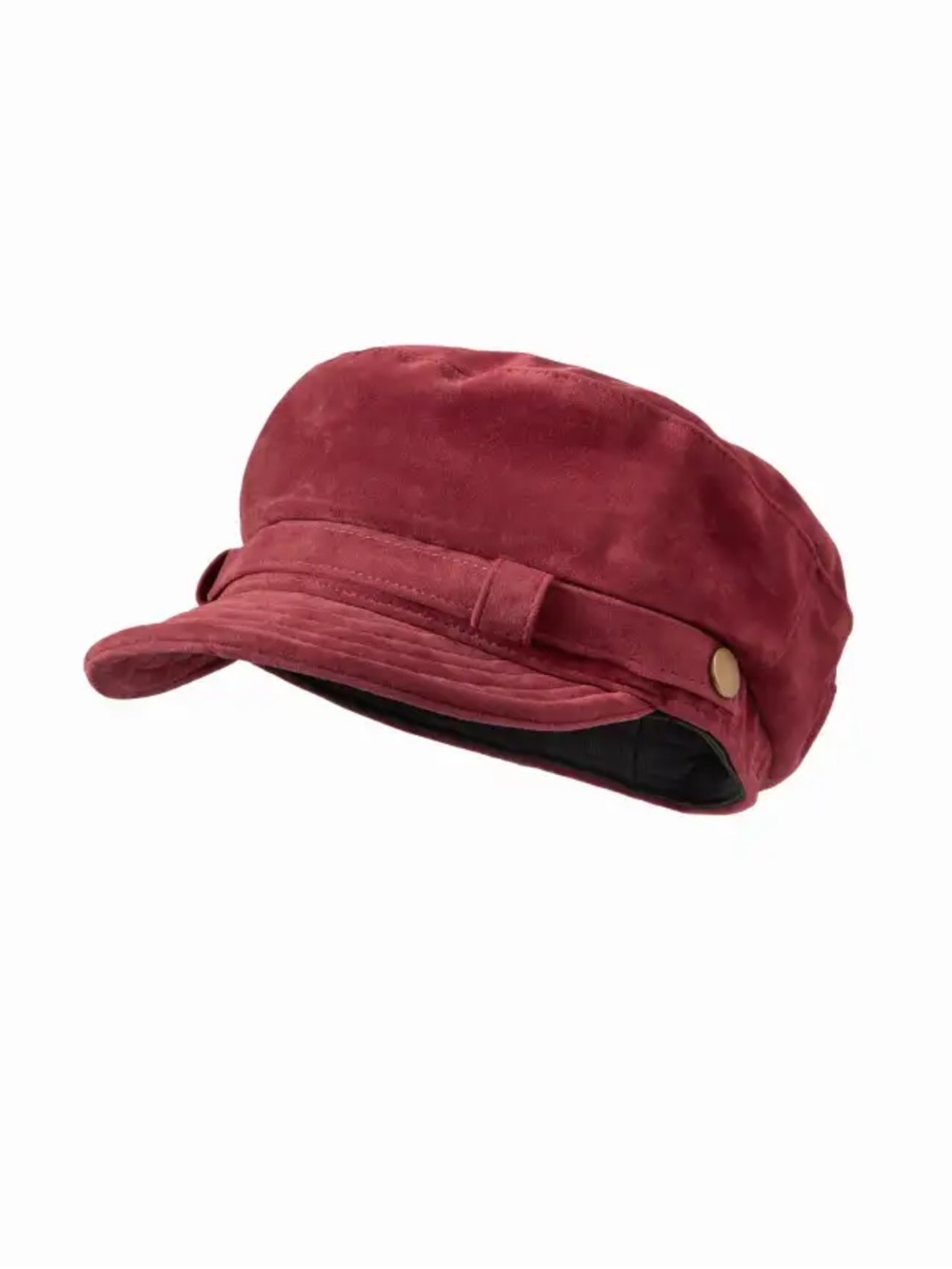 Faux Suede newsboy hat - Handmade Vintage Gatsby Cap - Boho Retro Bakerboy Style